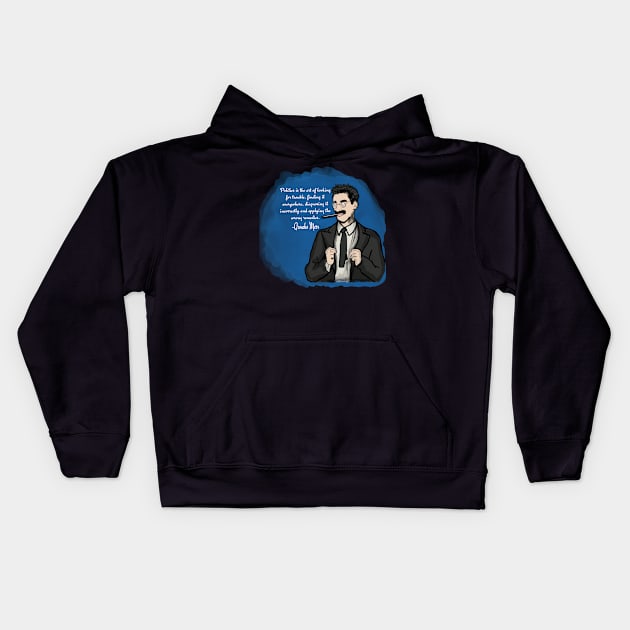 Groucho Marx on Politics Kids Hoodie by TL Bugg